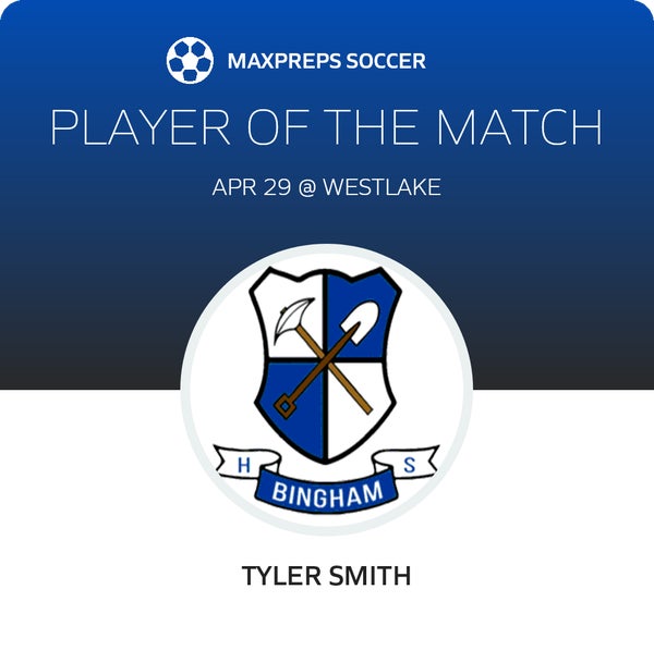 #3 Tyler Smith Player of the Game badge