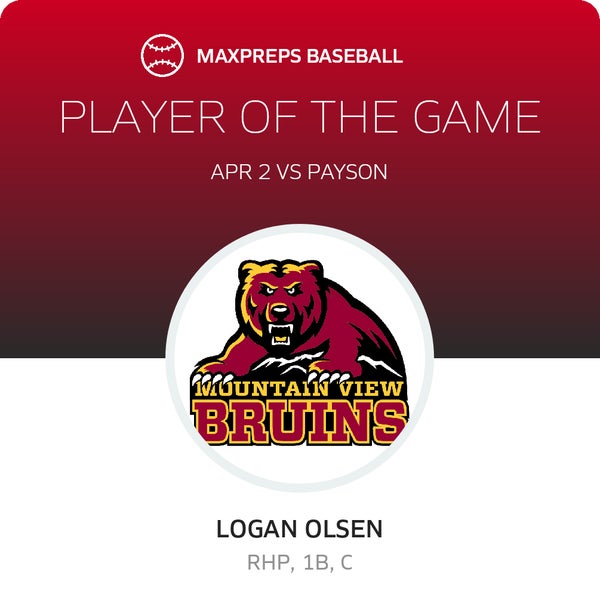 #15 Logan Olsen Player of the Game badge