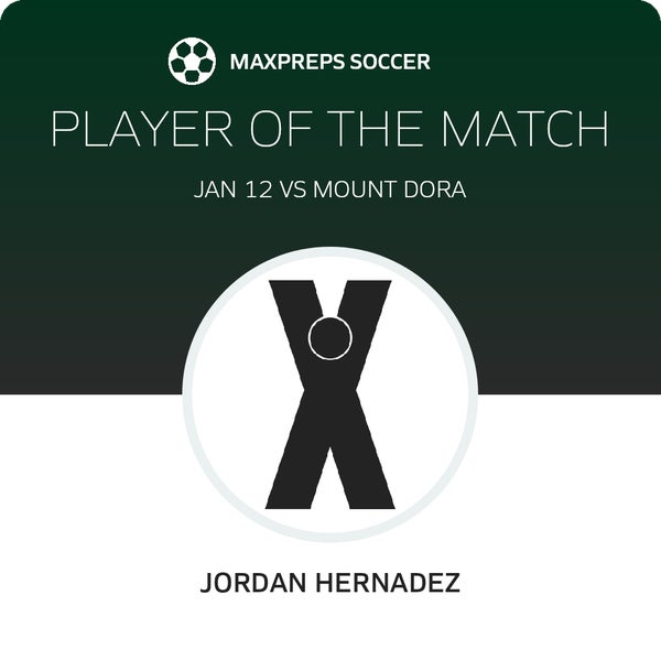 #9 Jordan Hernadez Player of the Game badge