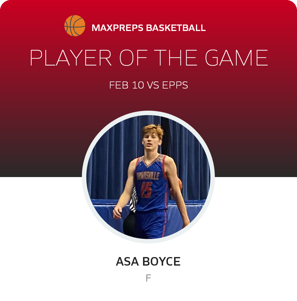 #15 Asa Boyce Player of the Game badge