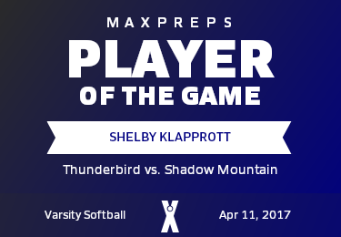#4 Shelby Klapprott Player of the Game badge