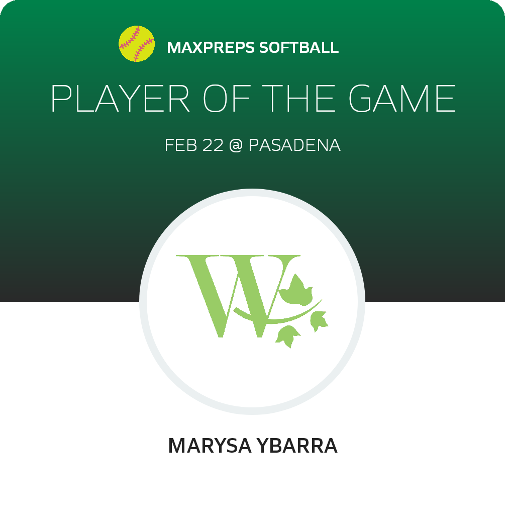 #00 Marysa Ybarra Player of the Game badge