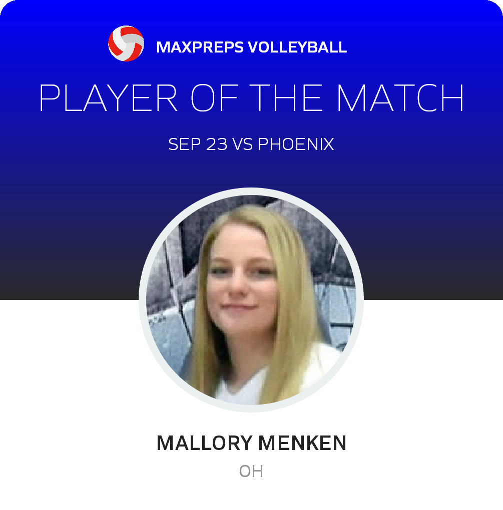 #7 Mallory Menken Player of the Game badge