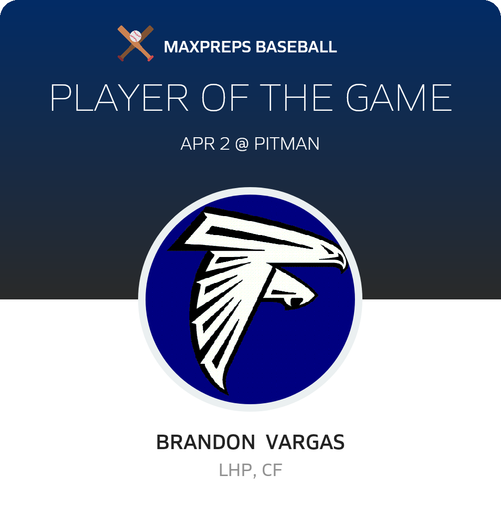 #5 Brandon  Vargas Player of the Game badge