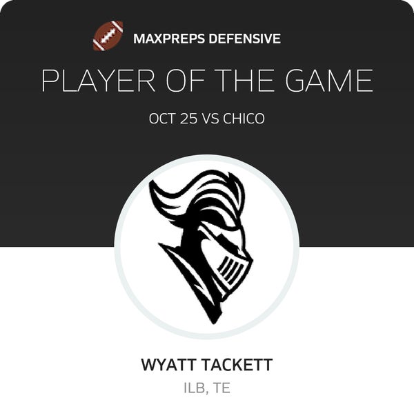 #5 Wyatt Tackett Player of the Game badge
