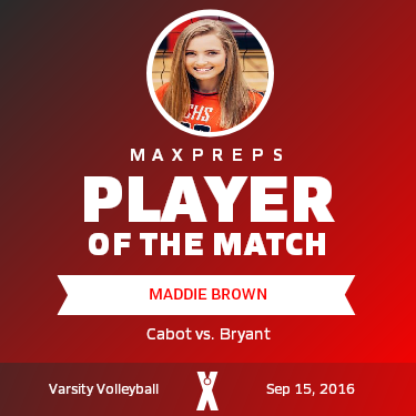 #22 Maddie Brown Player of the Game badge