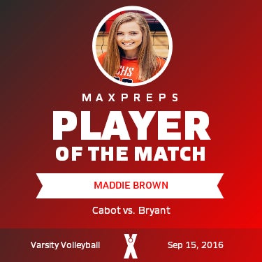 #22 Maddie Brown Player of the Game badge