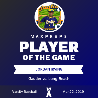 #10 Jordan Irving Player of the Game badge