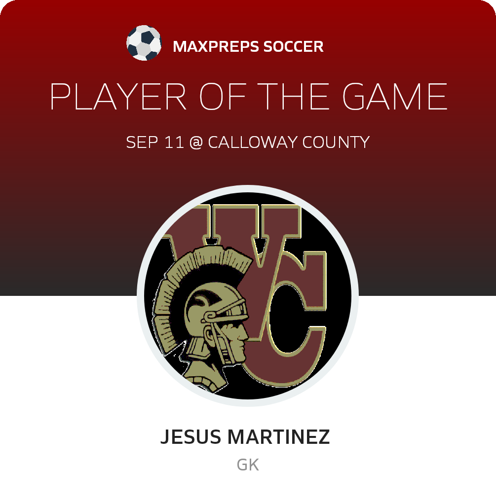 #13 Jesus Martinez  Player of the Game badge