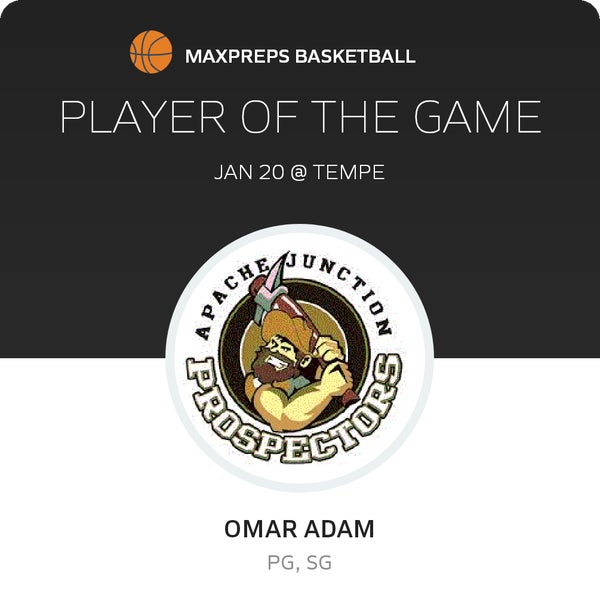 #1 Omar Adam Player of the Game badge