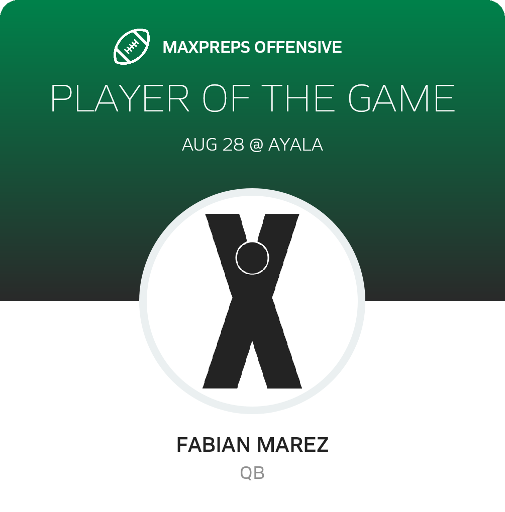 #1 Fabian Marez Player of the Game badge