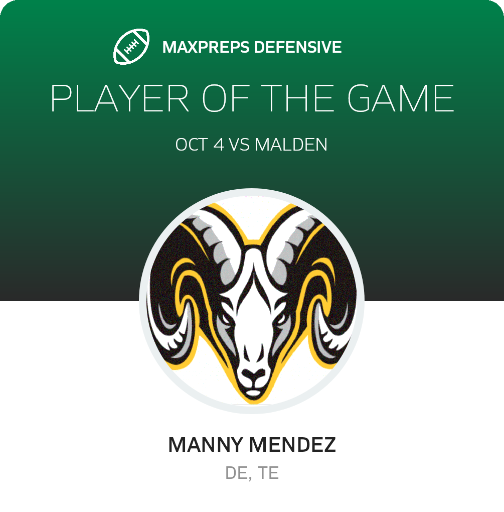 #44 Manny Mendez Player of the Game badge