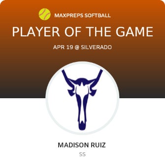 #9 Madison Ruiz Player of the Game badge