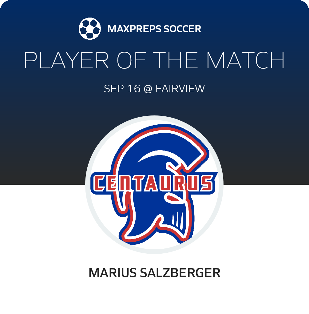 #10 Marius Salzberger Player of the Game badge