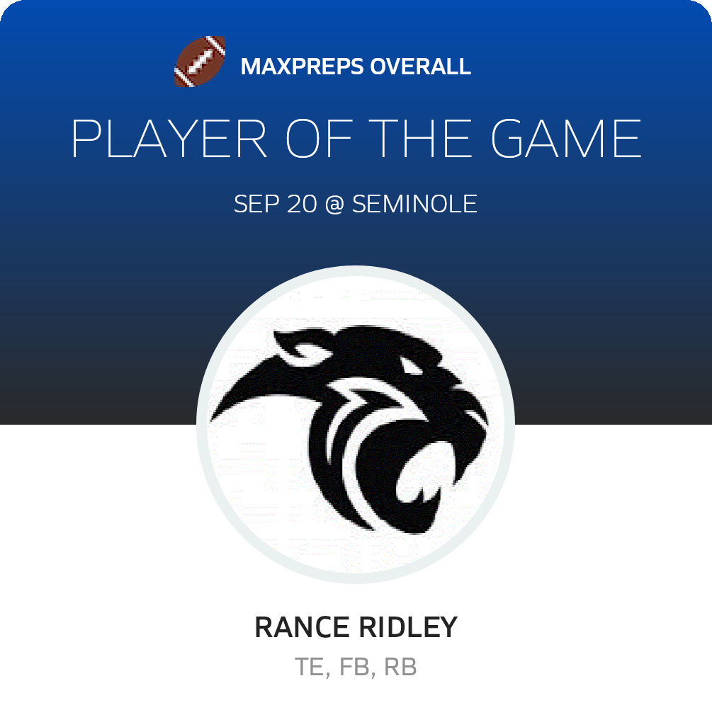 Rance Ridley's High School Career Home