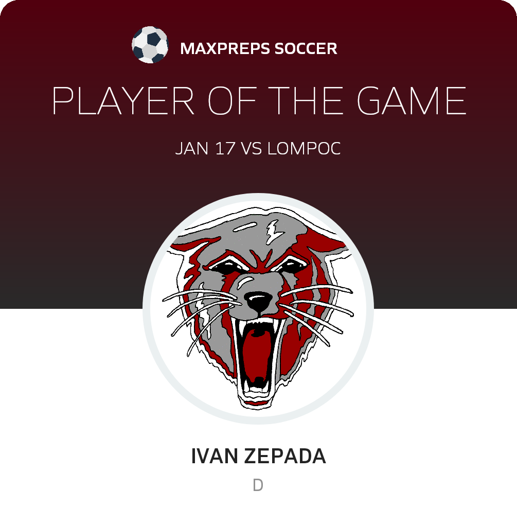 #16 Ivan Zepada Player of the Game badge