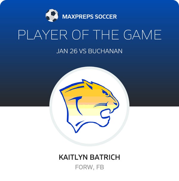 #12 Kaitlyn Batrich Player of the Game badge