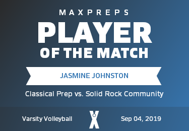 #7 Jasmine Johnston Player of the Game badge