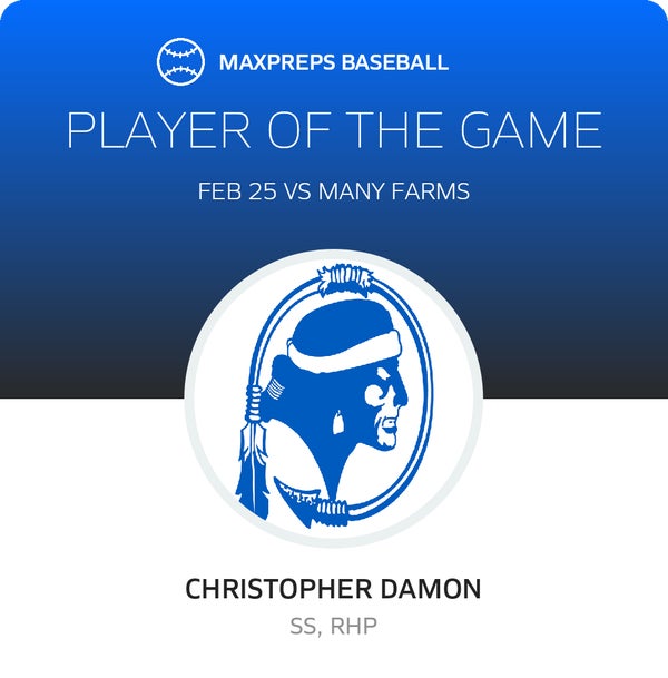 #2 Christopher Damon Player of the Game badge