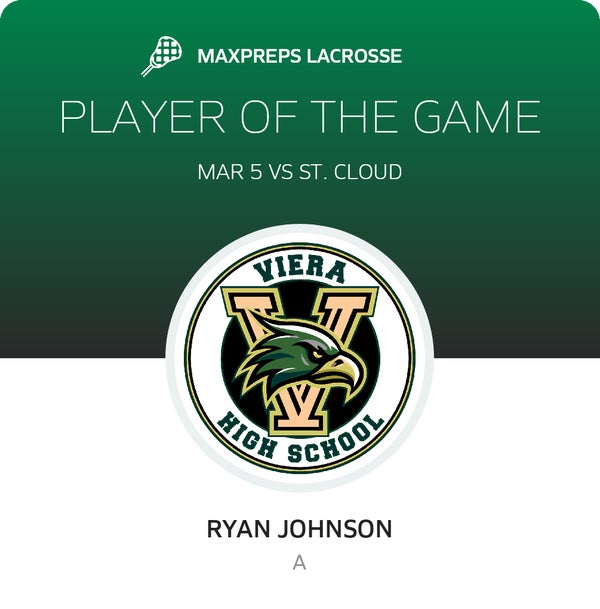 #22 Ryan Johnson Player of the Game badge