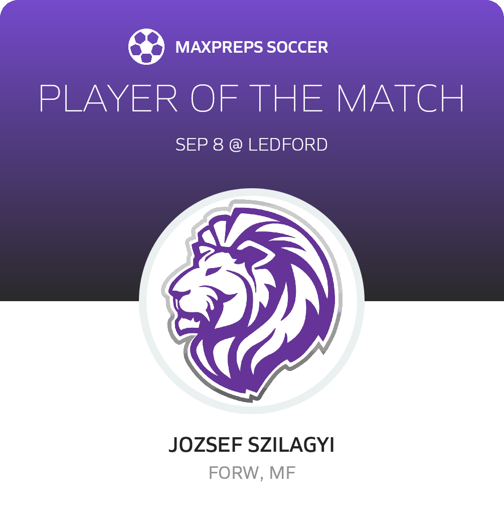 #7 Jozsef Szilagyi Player of the Game badge