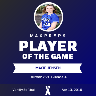 #22 Macie Jensen Player of the Game badge