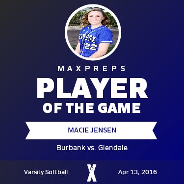 #22 Macie Jensen Player of the Game badge