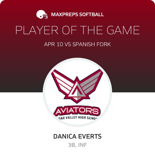 #17 Danica Everts Player of the Game badge