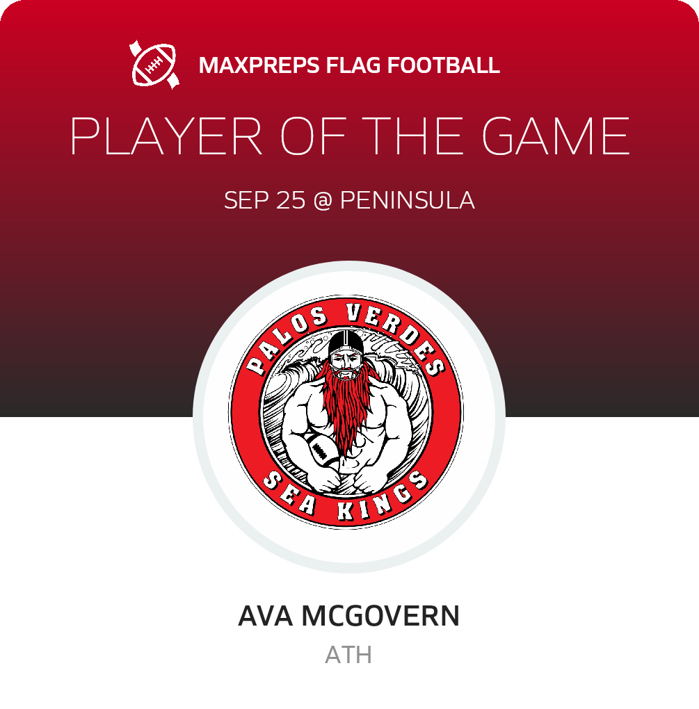 #11 Ava McGovern Player of the Game badge