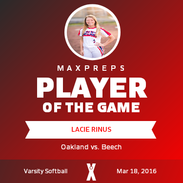 #1 Lacie Rinus Player of the Game badge