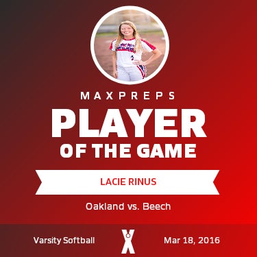 #1 Lacie Rinus Player of the Game badge