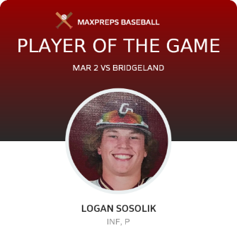 #23 Logan Sosolik Player of the Game badge
