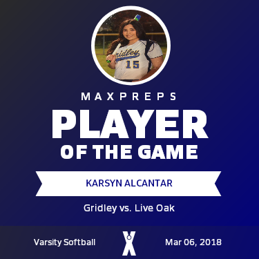 #15 Karsyn Alcantar Player of the Game badge