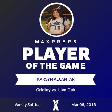 #15 Karsyn Alcantar Player of the Game badge
