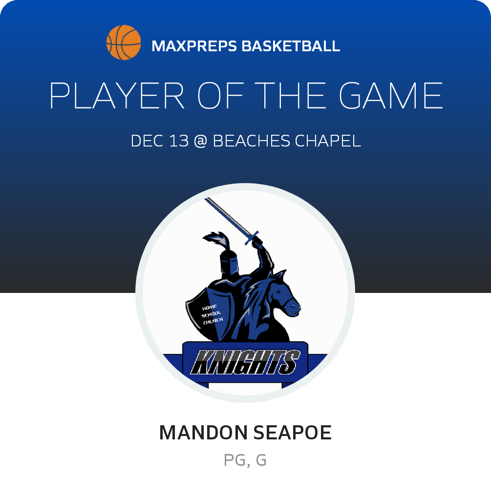 #1 Mandon Seapoe Player of the Game badge