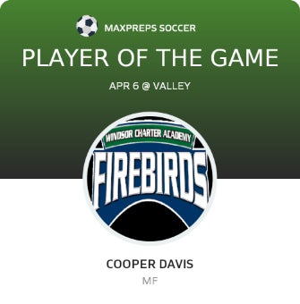 #1 Cooper Davis Player of the Game badge