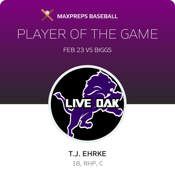 #18 T.J. Ehrke Player of the Game badge