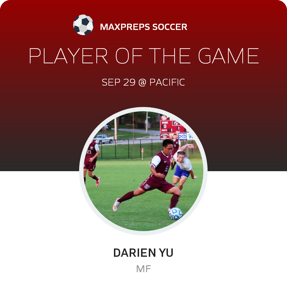 #5 Darien Yu Player of the Game badge
