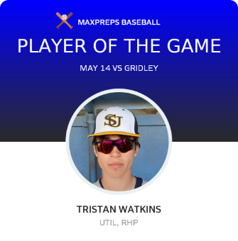 #5 Tristan Watkins Player of the Game badge