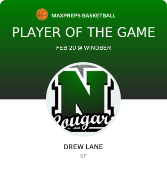 #23 Drew Lane Player of the Game badge