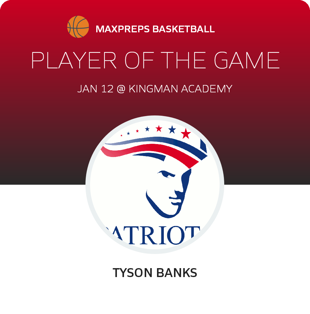 #10 Tyson Banks Player of the Game badge
