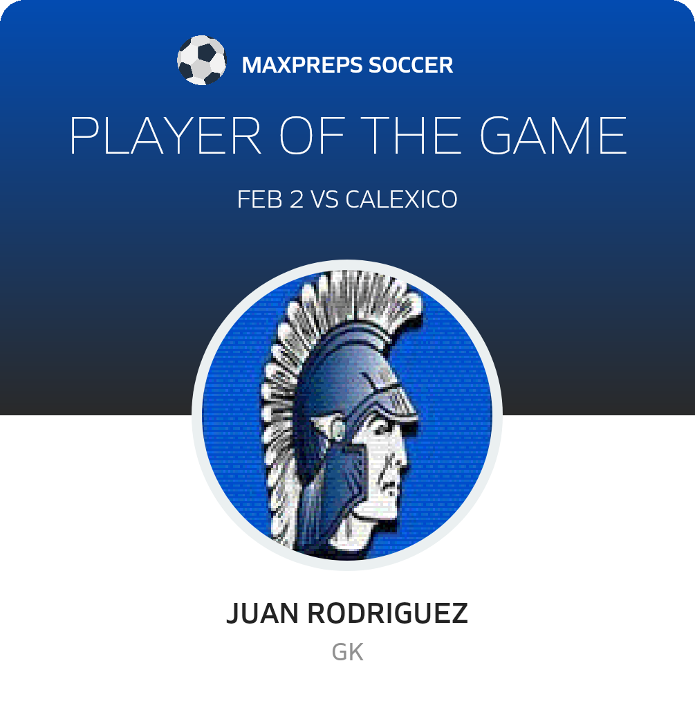 #13 Juan Rodriguez Player of the Game badge