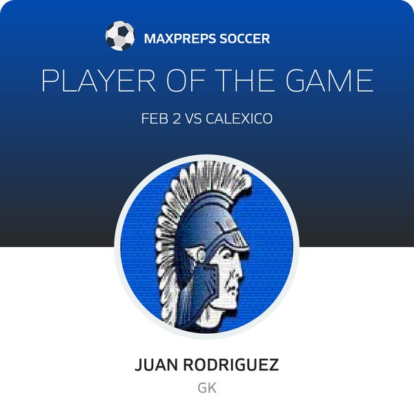 #13 Juan Rodriguez Player of the Game badge