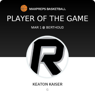 #30 Keaton Kaiser Player of the Game badge