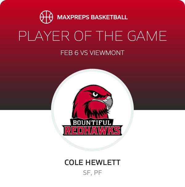 #11 Cole Hewlett Player of the Game badge