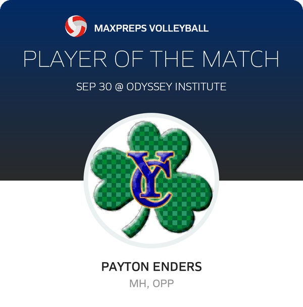 #8 Payton Enders Player of the Game badge