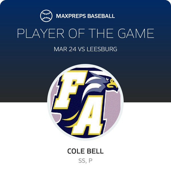 #5 Cole Bell Player of the Game badge