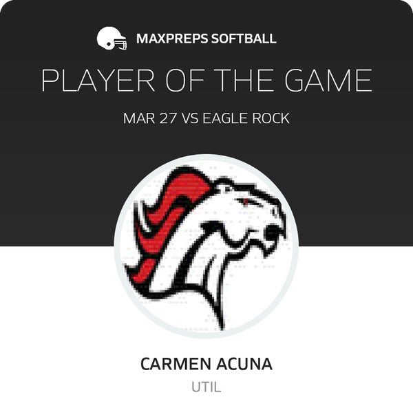 #6 CARMEN ACUNA Player of the Game badge