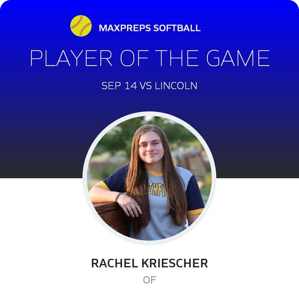 #5 Rachel Kriescher Player of the Game badge