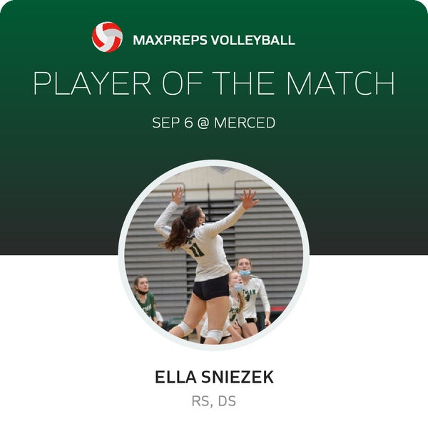 #11 Ella Sniezek Player of the Game badge